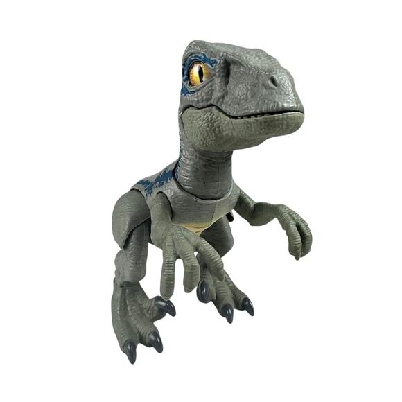 Jurassic World Primal Pals Blue Velociraptor Dinosaur Figure - Interactive Sound - Picture 3 of 6